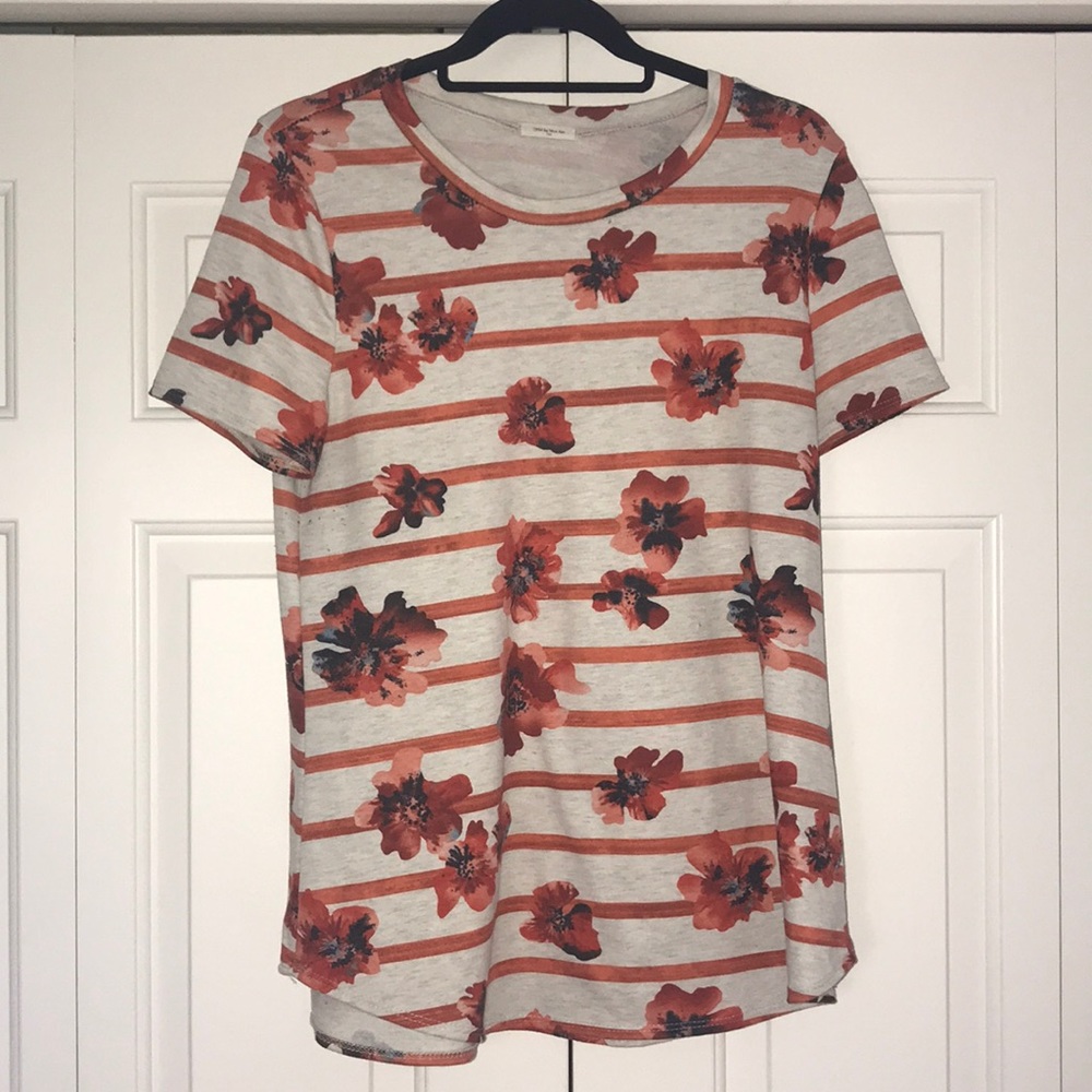 Floral/Striped T-Shirt